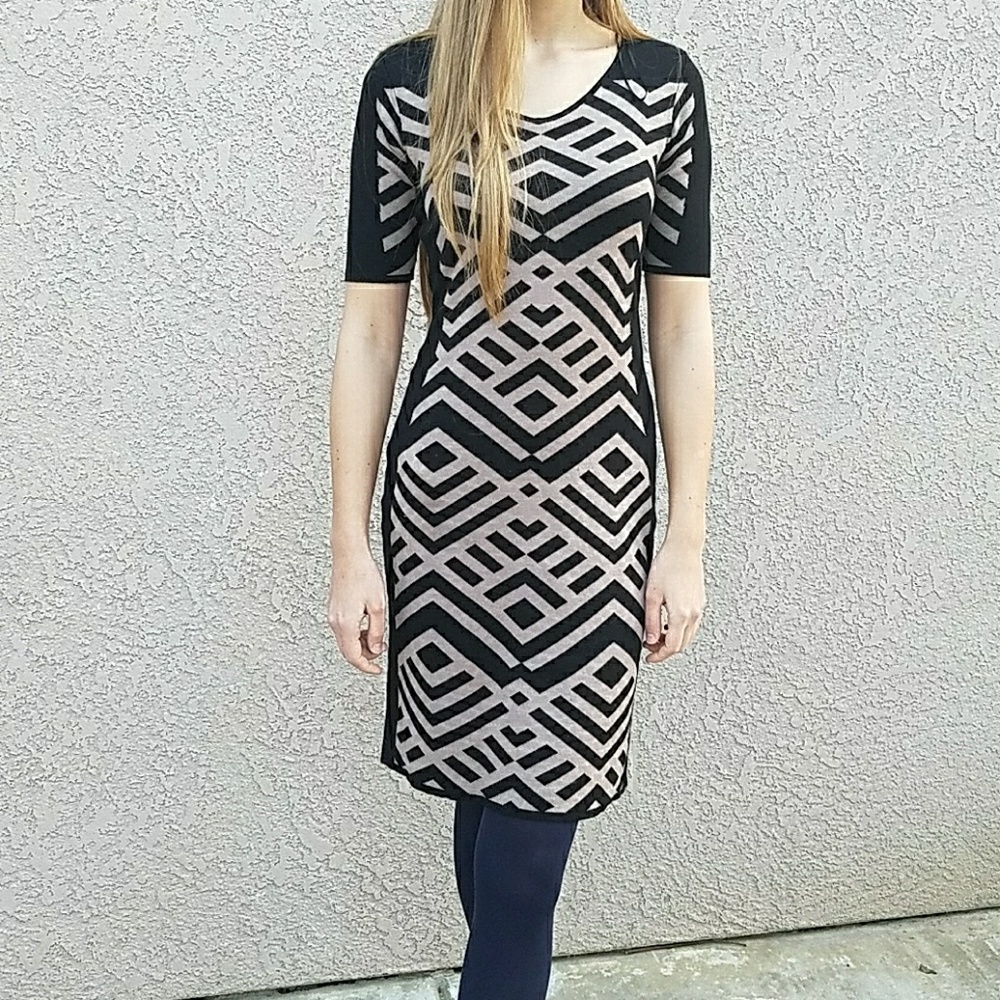 striking pattern dress